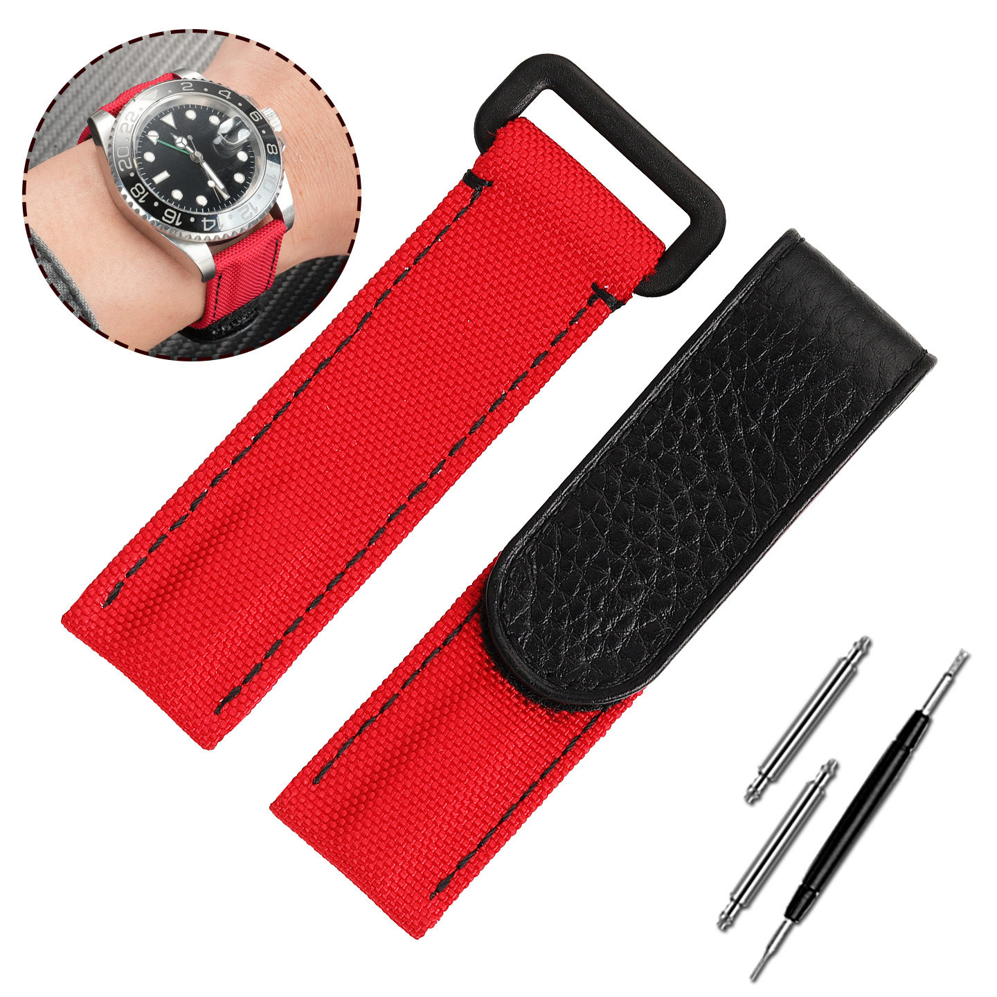 Replacement 20mm Canvas/Nylon Watch Strap for Rolex Submariner/Omega/Seiko