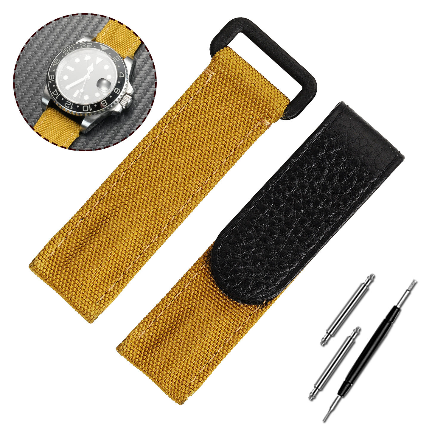 Replacement 20mm Canvas/Nylon Watch Strap for Rolex Submariner/Omega/Seiko