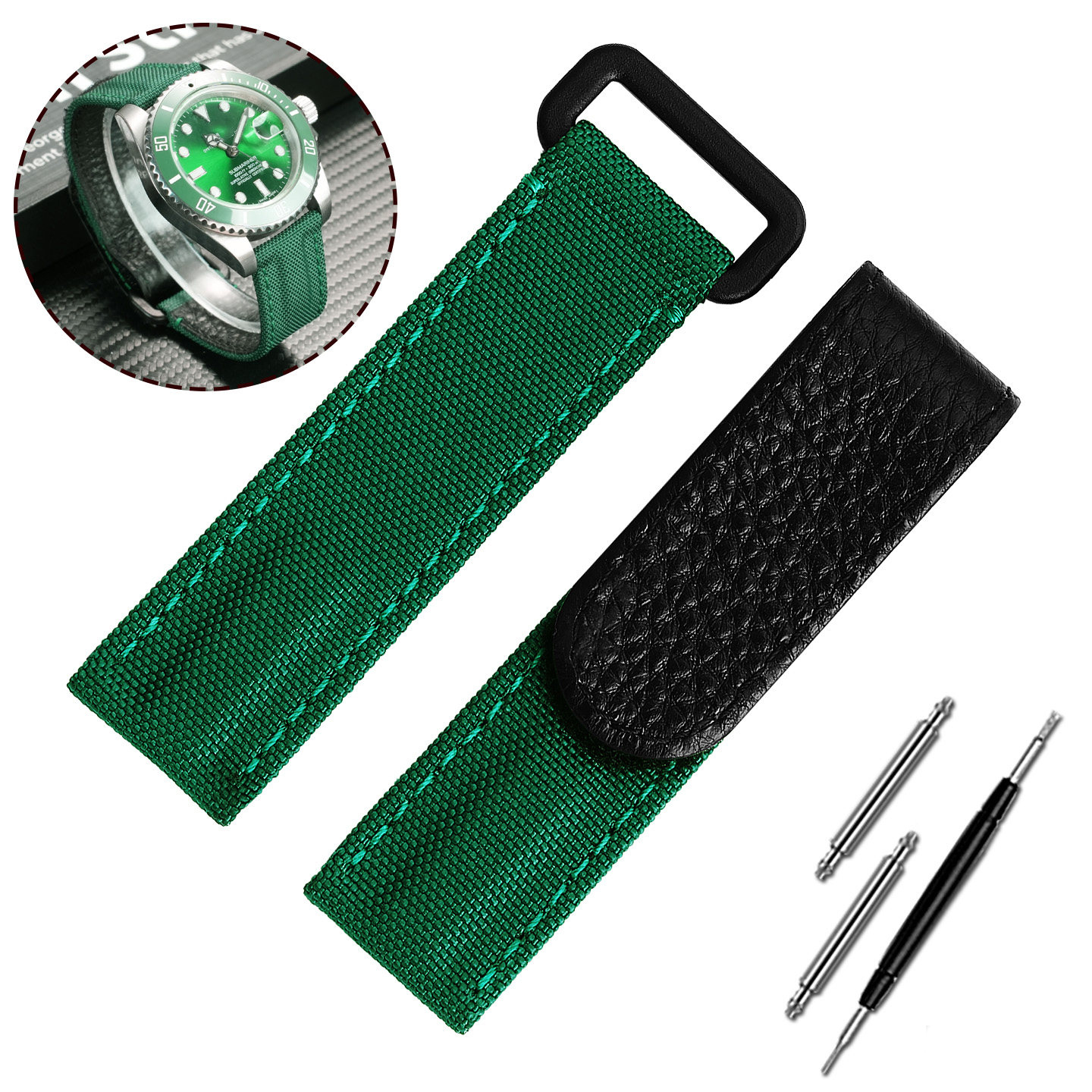 Replacement 20mm Canvas/Nylon Watch Strap for Rolex Submariner/Omega/Seiko