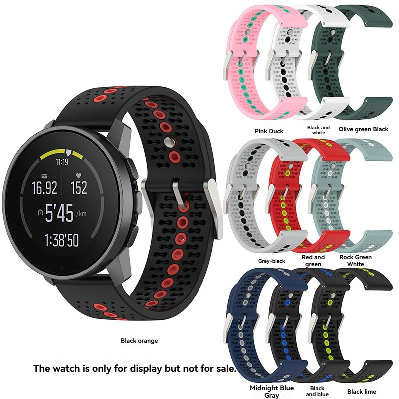 Replacement 22mm Silicone Strap for Suunto Vertical/9 Peak/Race S