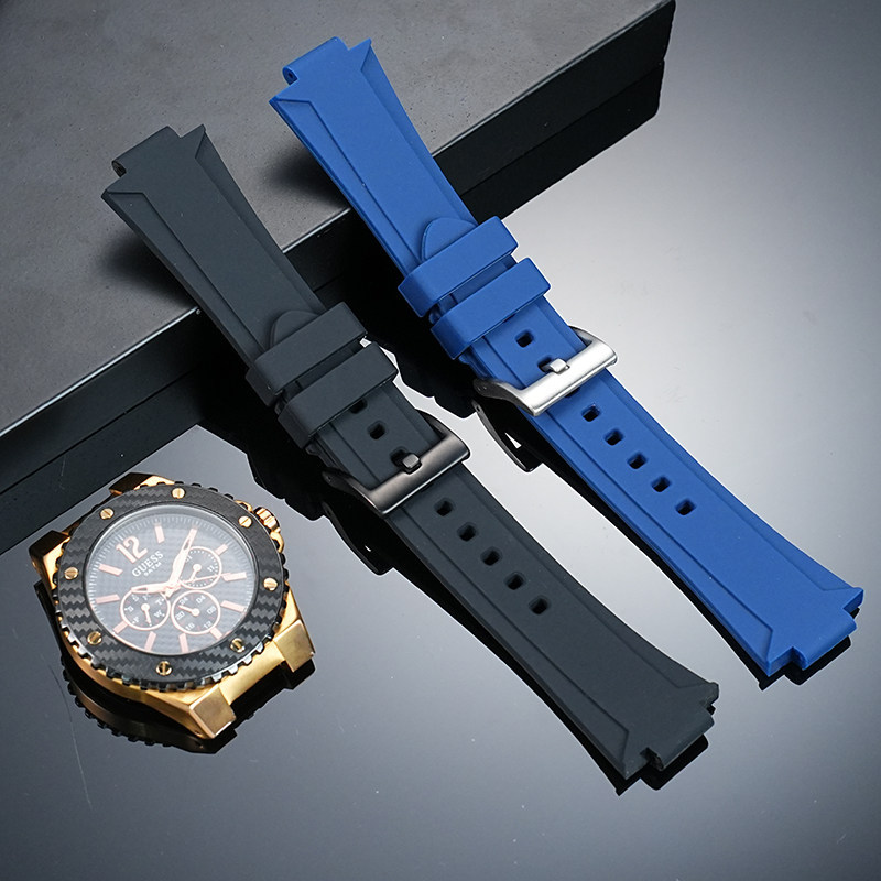 Replacement   Convex End Silicone Strap for GUESS W0149L5