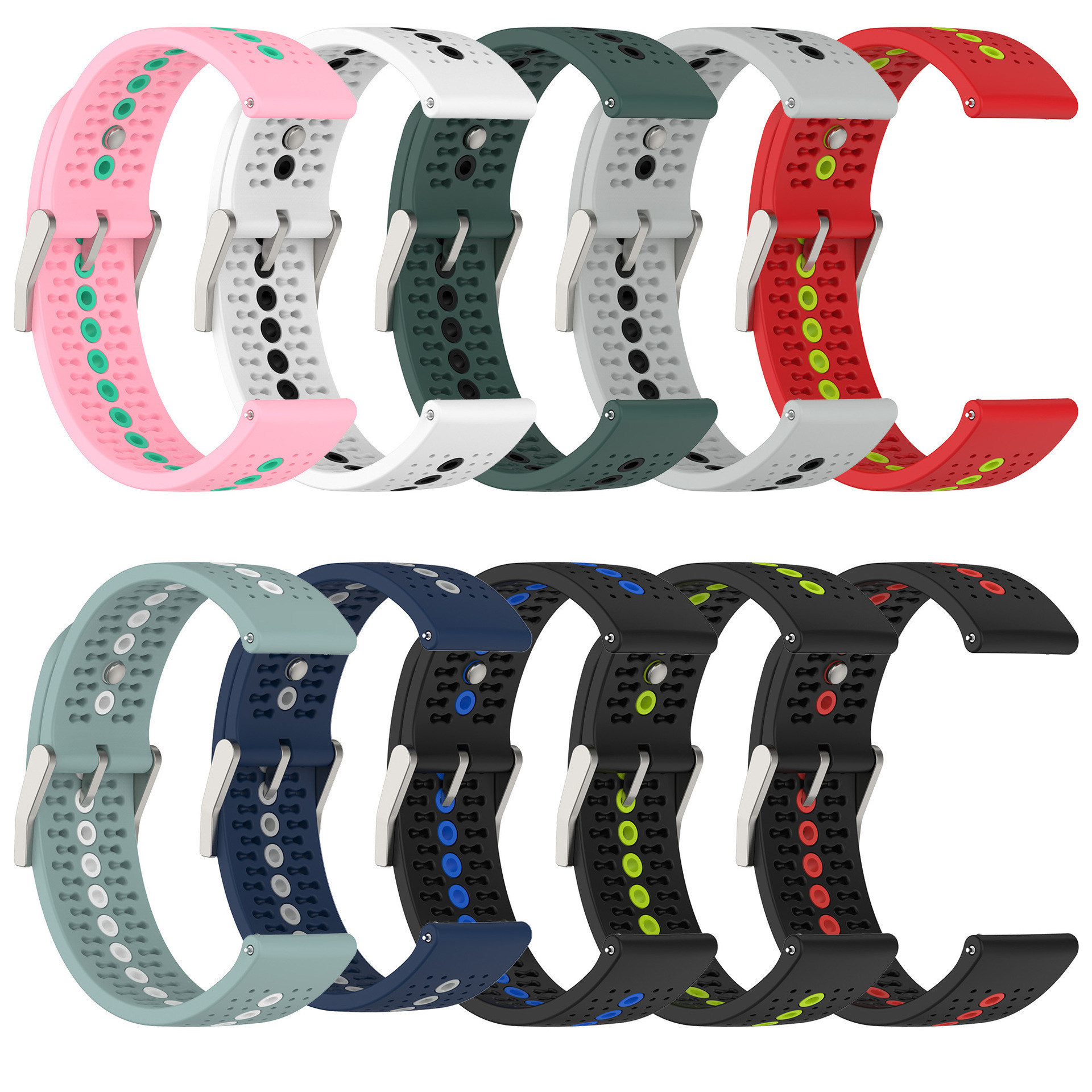 Replacement 22mm Silicone Strap for Suunto Vertical/9 Peak/Race S