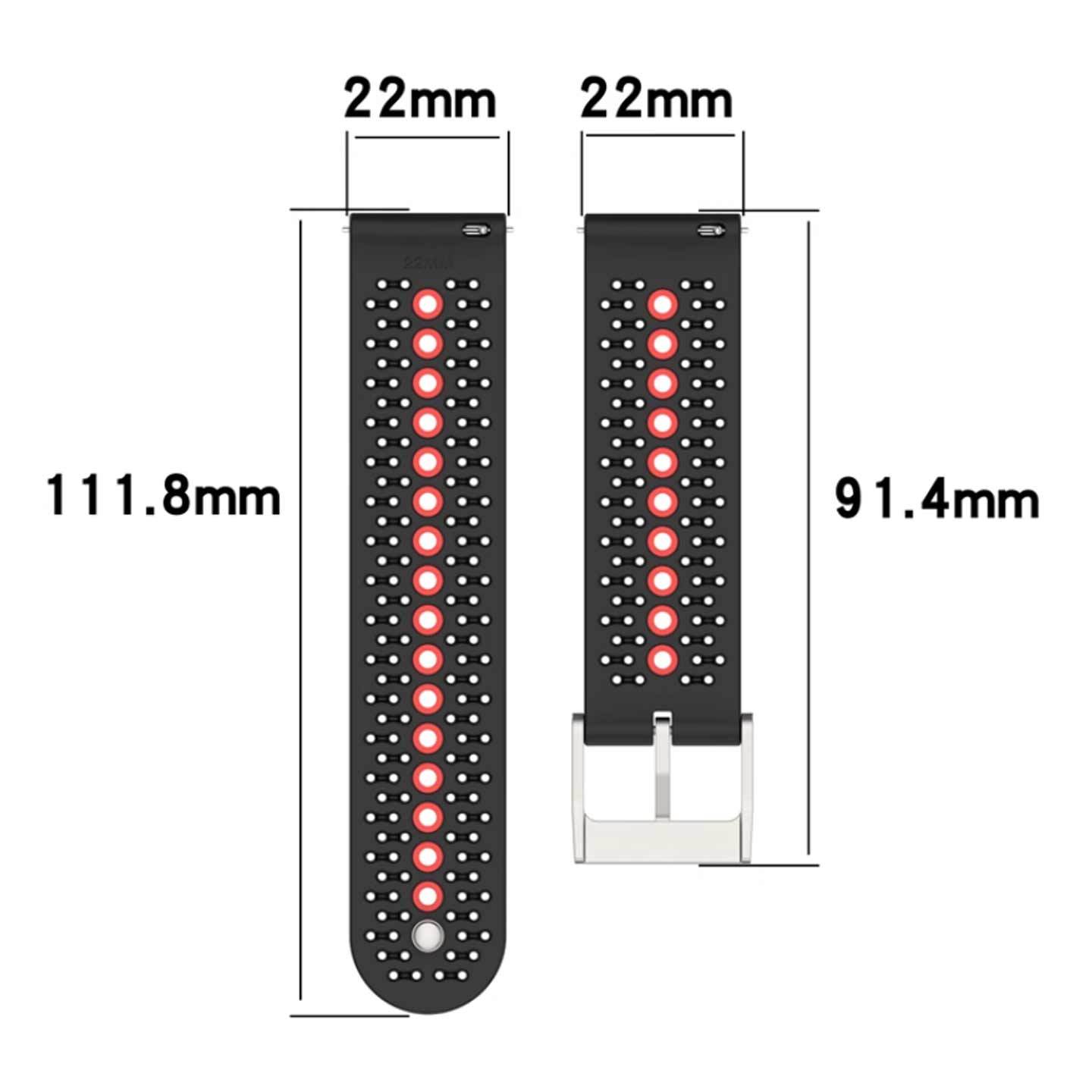 Replacement 22mm Silicone Strap for Suunto Vertical/9 Peak/Race S