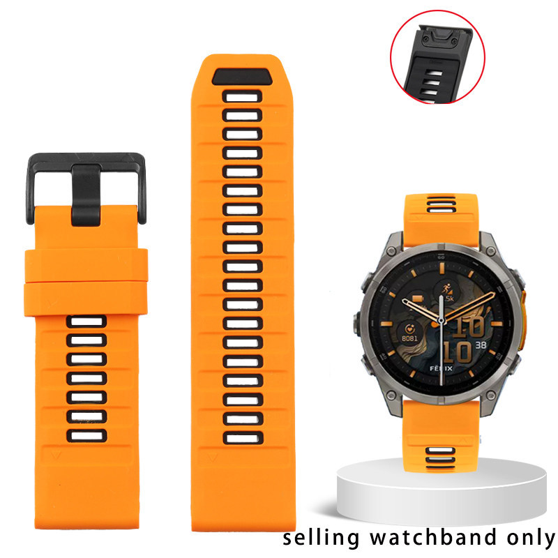 Replacement 22mm Silicone Strap for Garmin Fenix 7/6/Epix Pro/MARQ