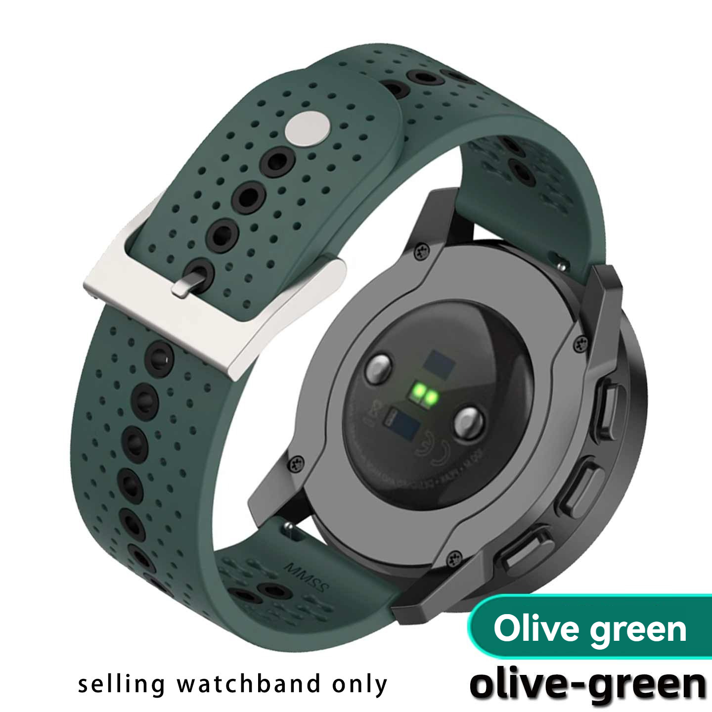 Replacement 22mm Silicone Strap for Suunto Vertical/9 Peak/Race S