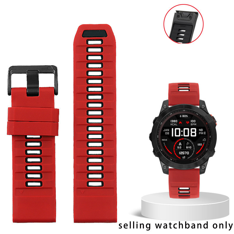Replacement 22mm Silicone Strap for Garmin Fenix 7/6/Epix Pro/MARQ