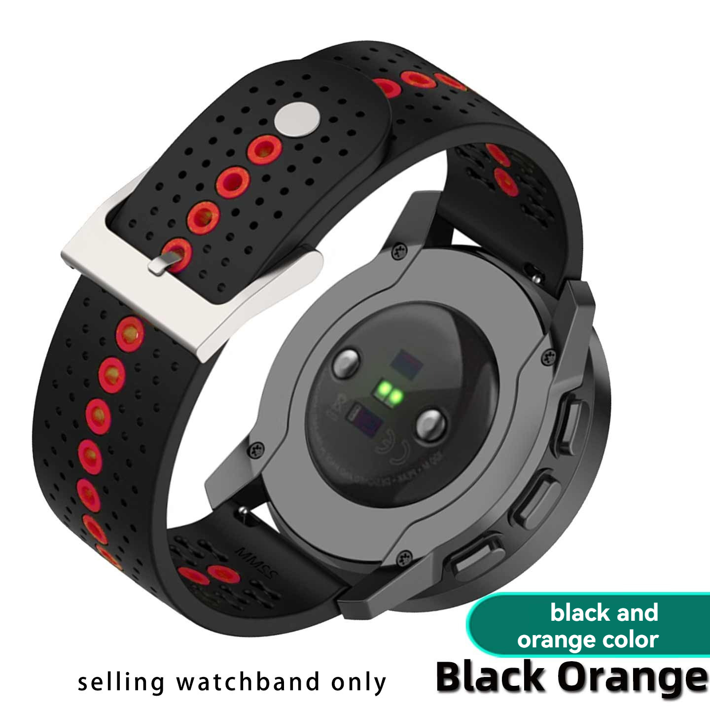 Replacement 22mm Silicone Strap for Suunto Vertical/9 Peak/Race S