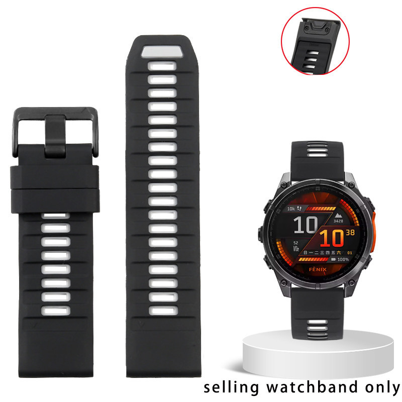 Replacement 22mm Silicone Strap for Garmin Fenix 7/6/Epix Pro/MARQ