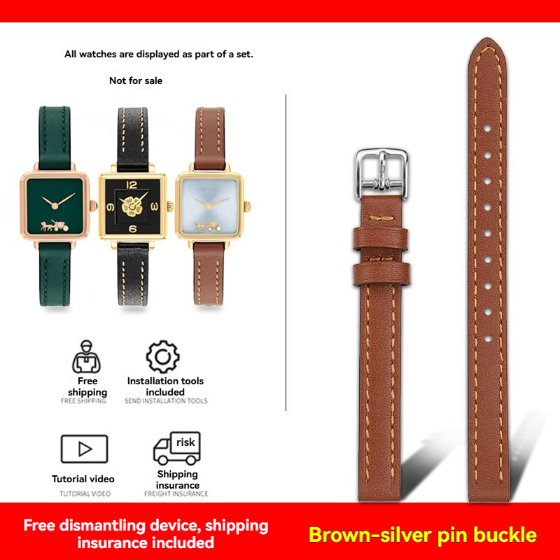 Replacement 10mm Leather Strap for COACH Cass Floral