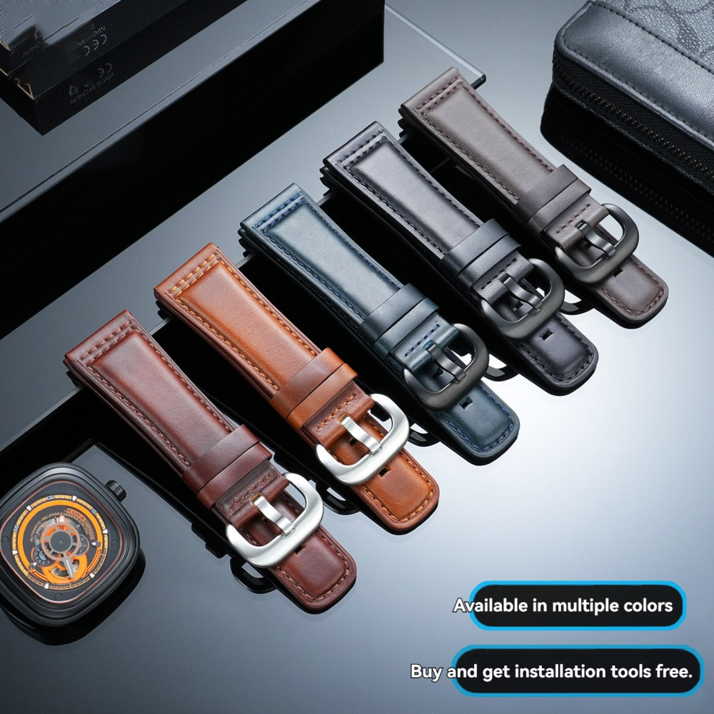 Replacement  26/28mm Vintage Leather Strap for SevenFriday P2/PS1/M2/Q2