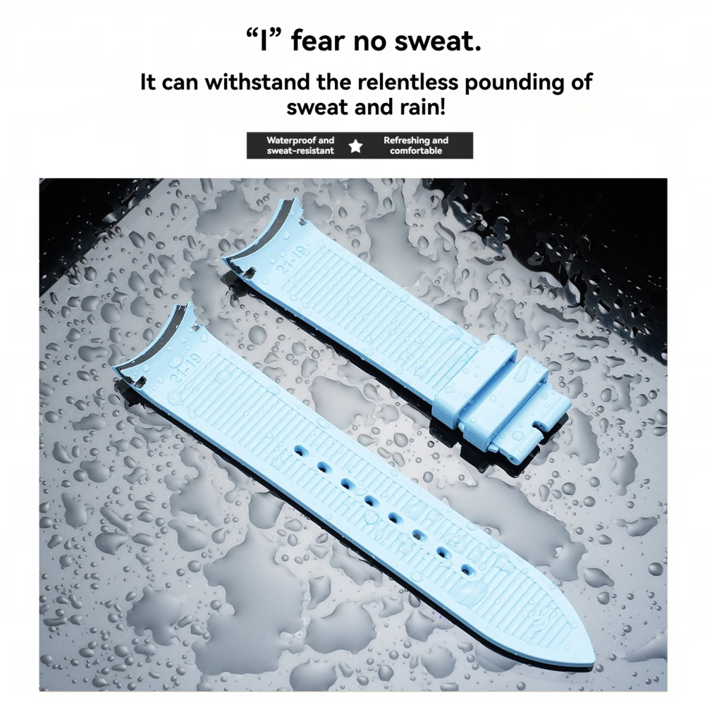 Replacement FKM Rubber Strap for Piaget Polo 42mm