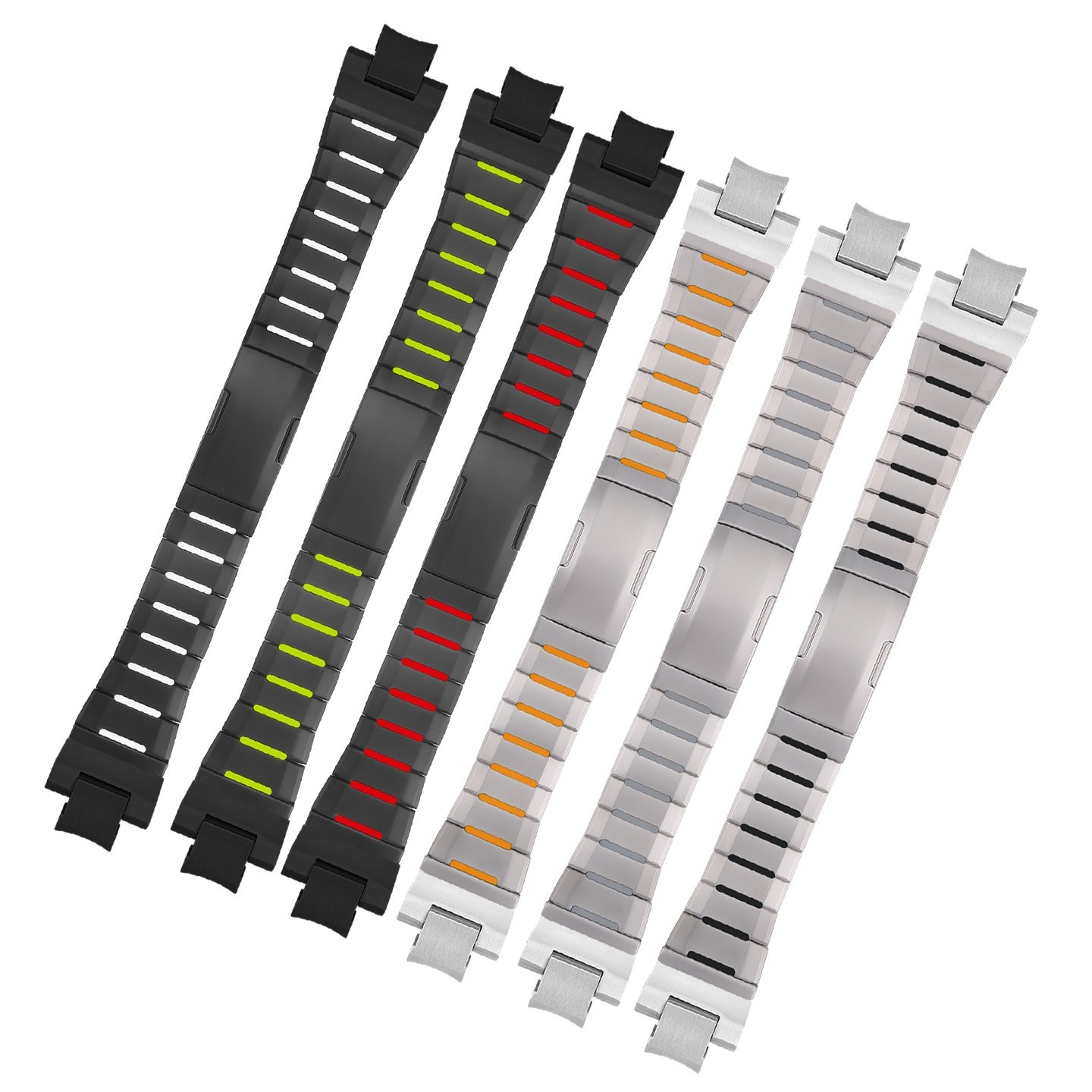 Replacement Two-Tone Steel & Rubber Strap for Casio GST-B400