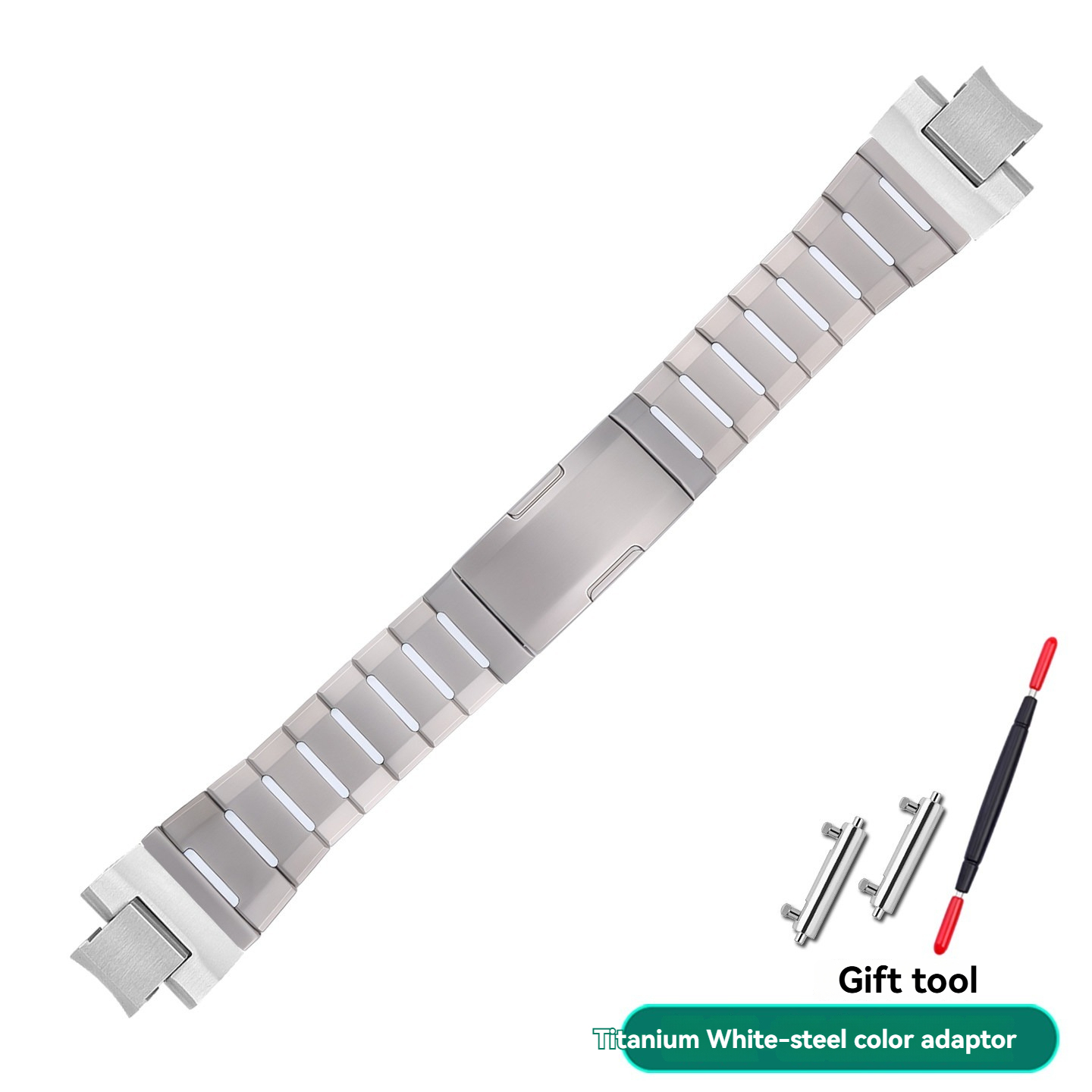 Replacement Two-Tone Steel & Rubber Strap for Casio GST-B400