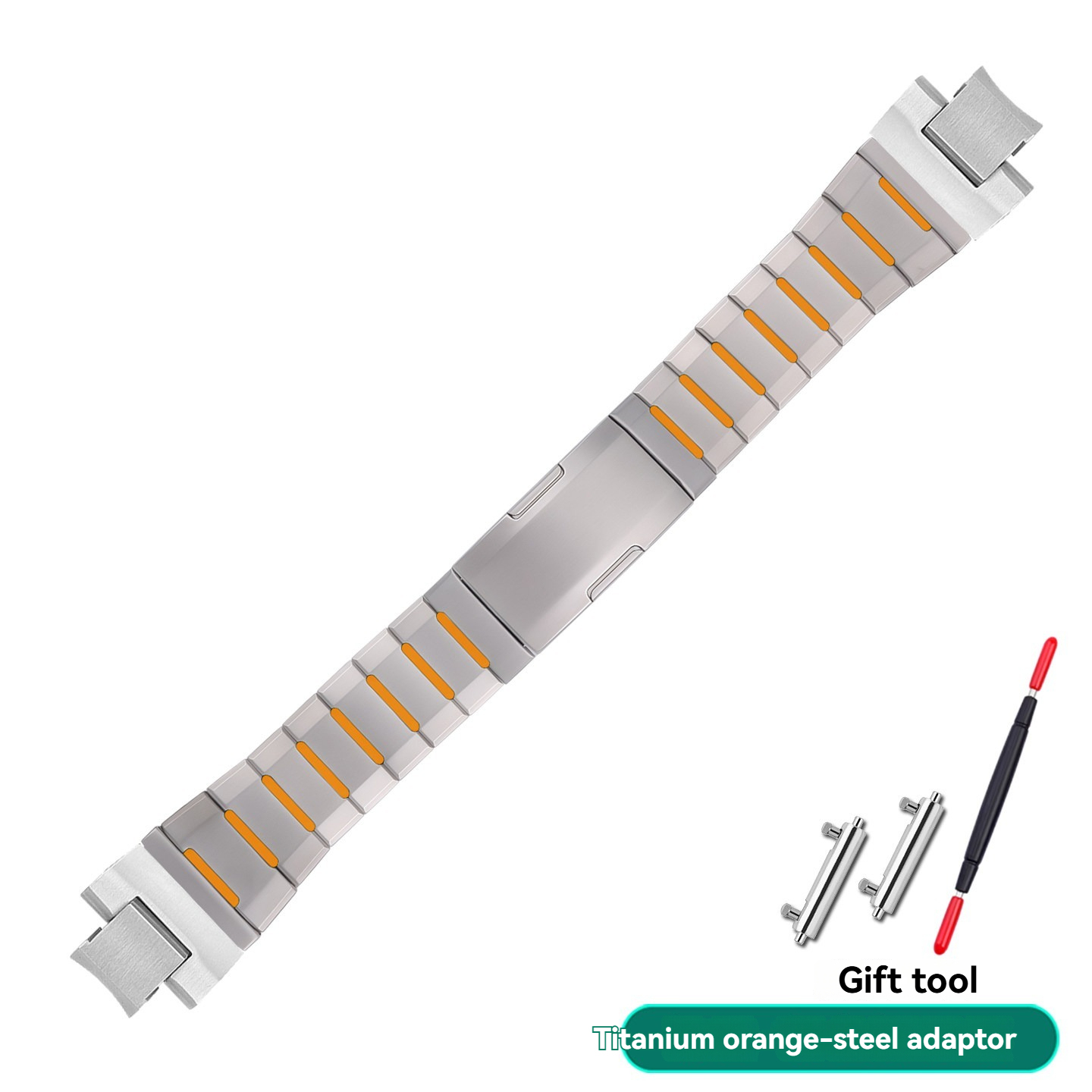 Replacement Two-Tone Steel & Rubber Strap for Casio GST-B400