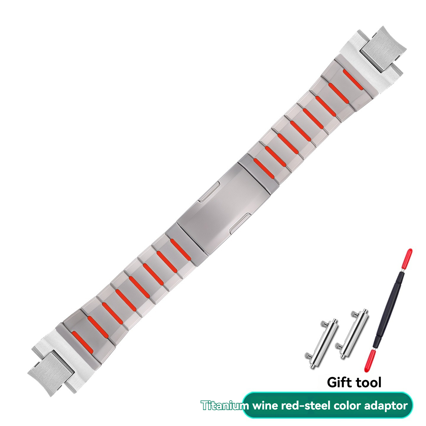 Replacement Two-Tone Steel & Rubber Strap for Casio GST-B400