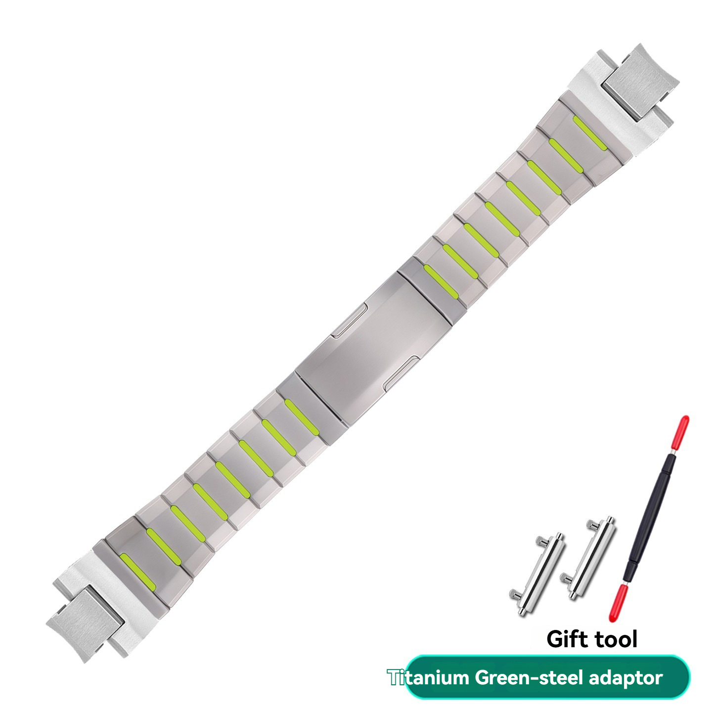 Replacement Two-Tone Steel & Rubber Strap for Casio GST-B400