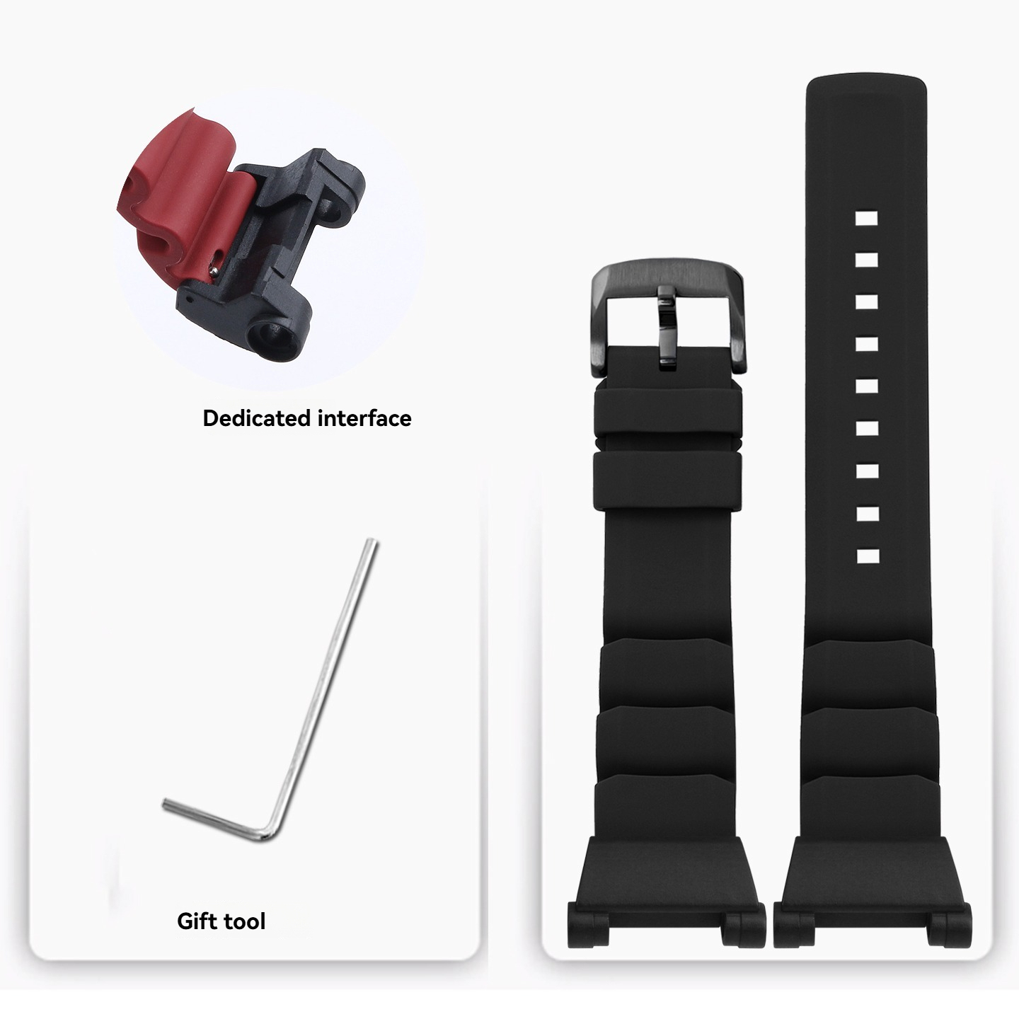 Replacement FKM Rubber Strap for Casio Frogman GWF-D1000B