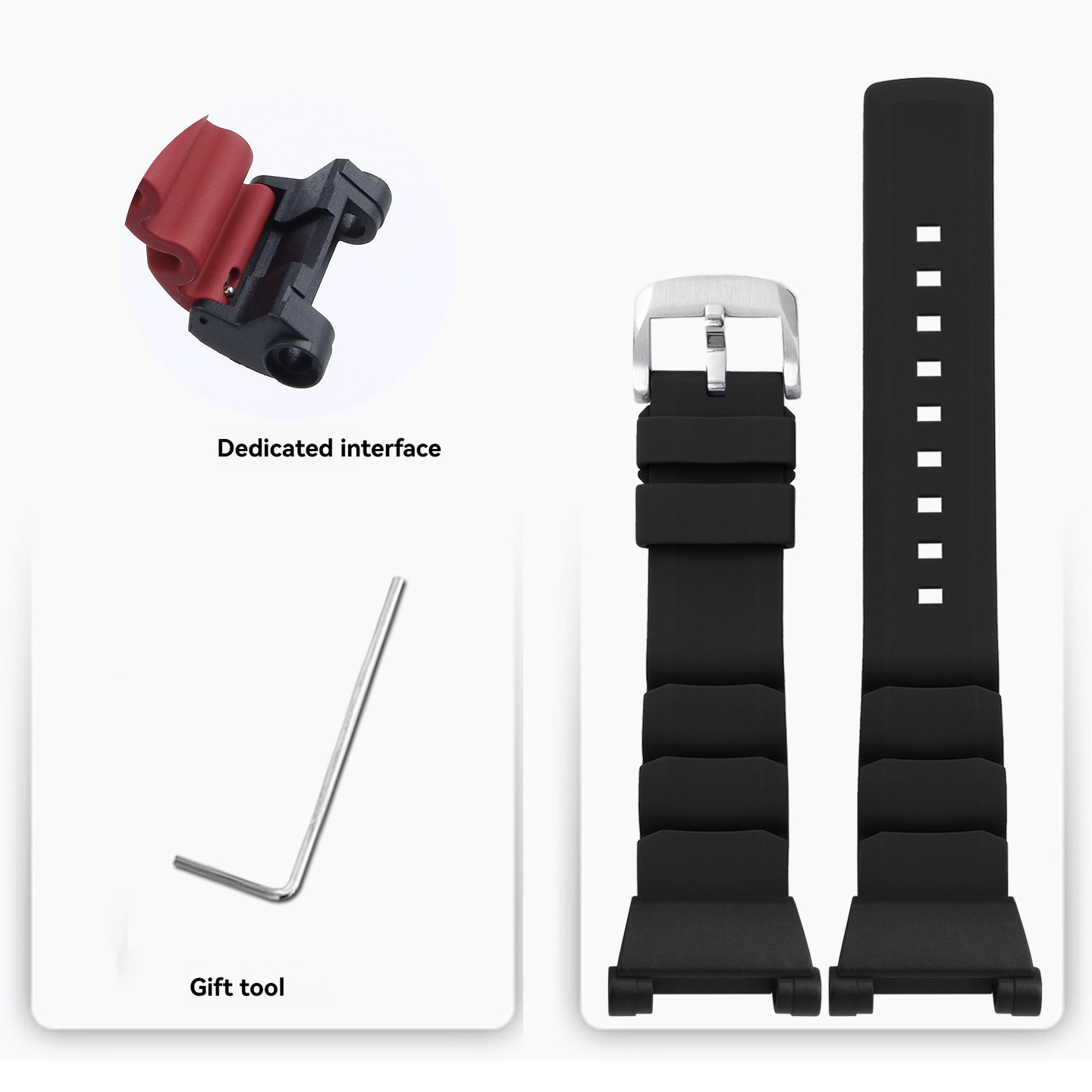 Replacement FKM Rubber Strap for Casio Frogman GWF-D1000B