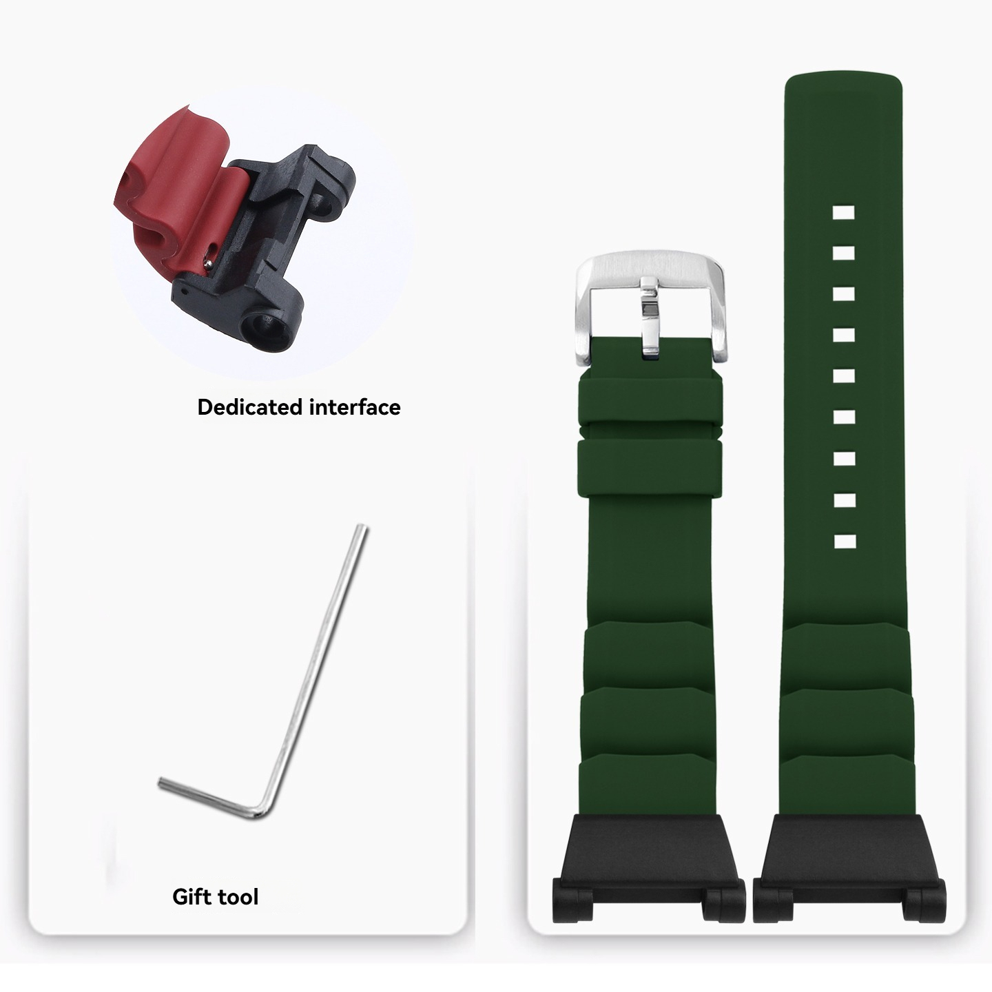 Replacement FKM Rubber Strap for Casio Frogman GWF-D1000B