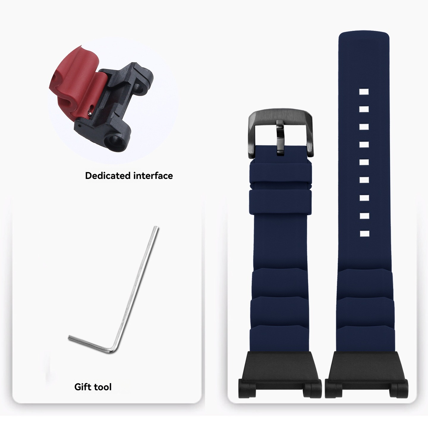 Replacement FKM Rubber Strap for Casio Frogman GWF-D1000B