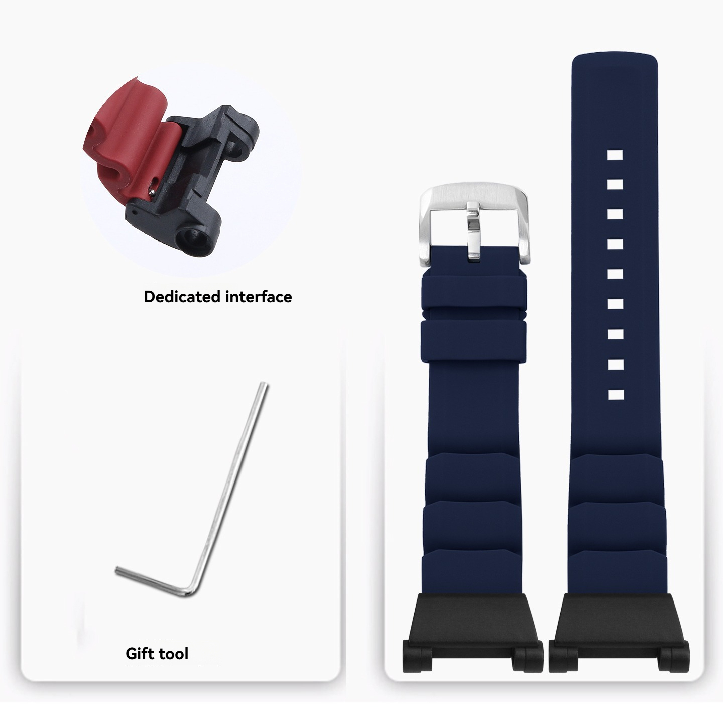 Replacement FKM Rubber Strap for Casio Frogman GWF-D1000B