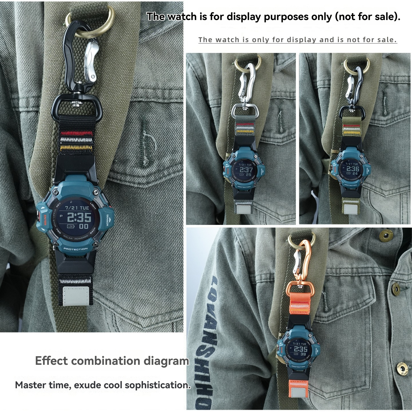 Replacement 22mm Nylon Strap for Casio GBD-H2000