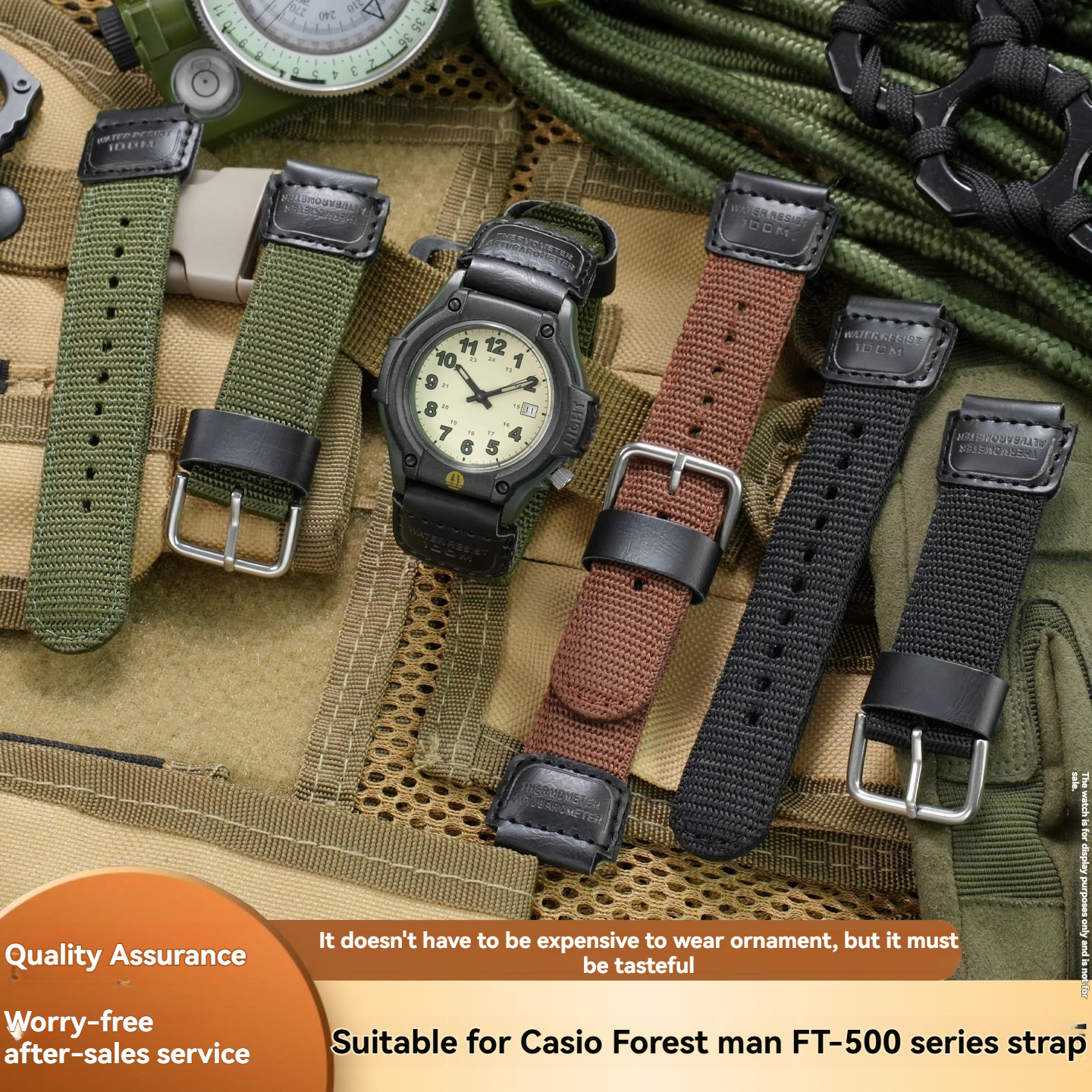 Replacement 19mm Breathable Nylon Strap for Casio FT-500WC