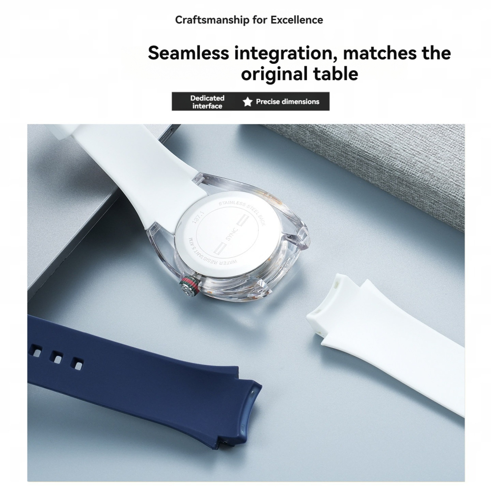 Replacement 21mm Silicone Strap for Gucci YA137.1/YA137.3