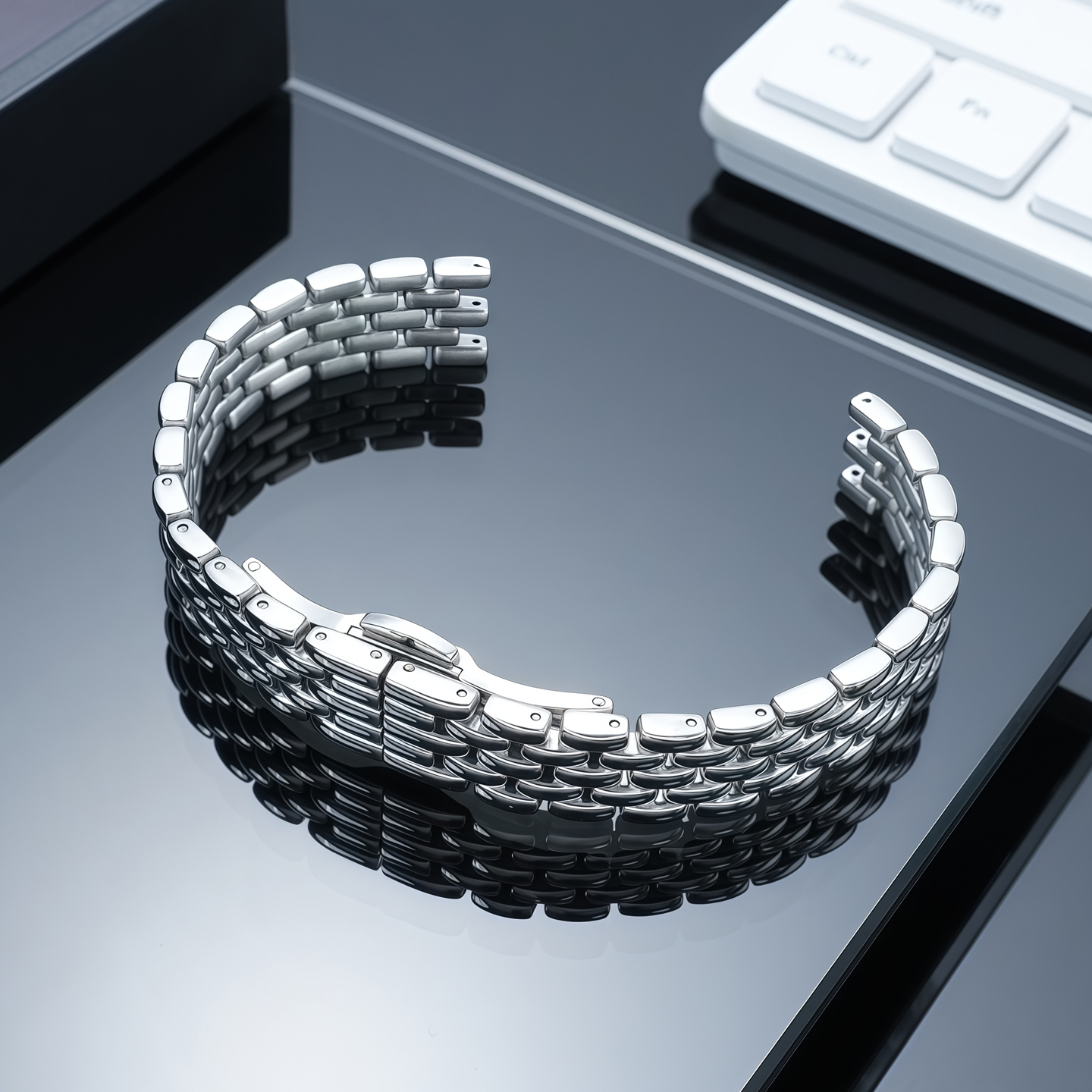 Replacement 12mm Notched Stainless Steel Bracelet for Emporio Armani AR-11354/AR-11355/AR-11706/AR-11707