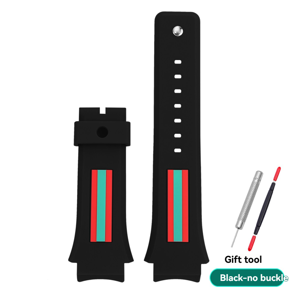 Replacement 21mm Silicone Strap for Gucci YA137.1/YA137.3