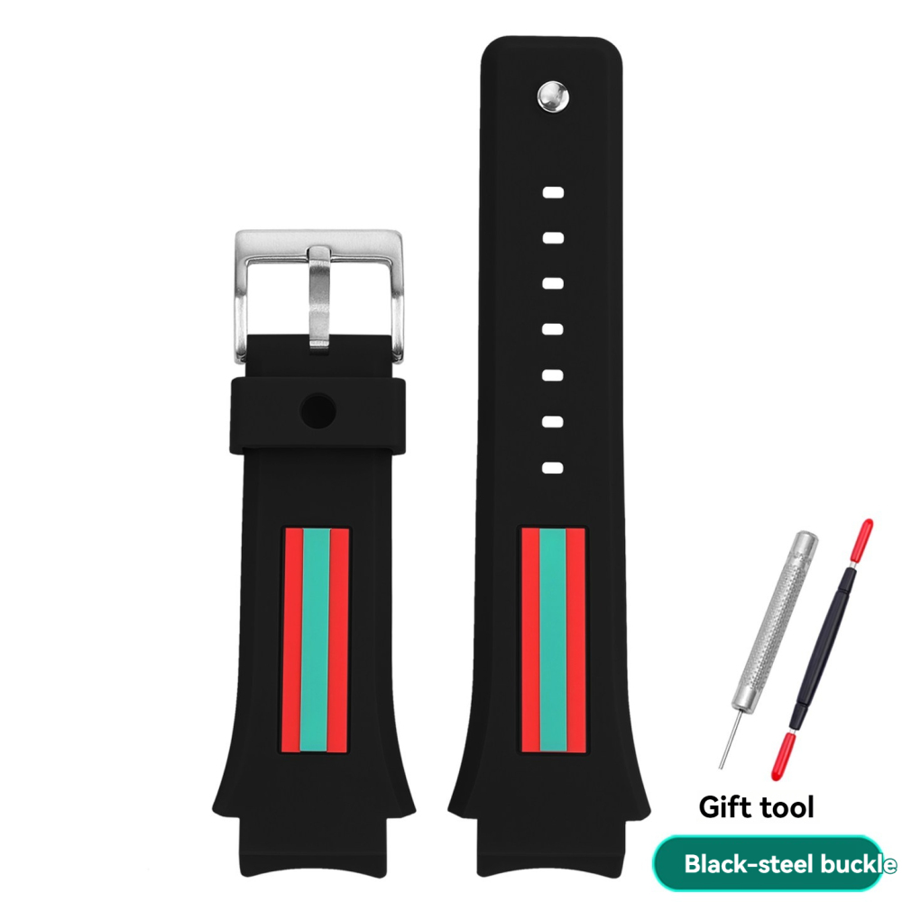 Replacement 21mm Silicone Strap for Gucci YA137.1/YA137.3
