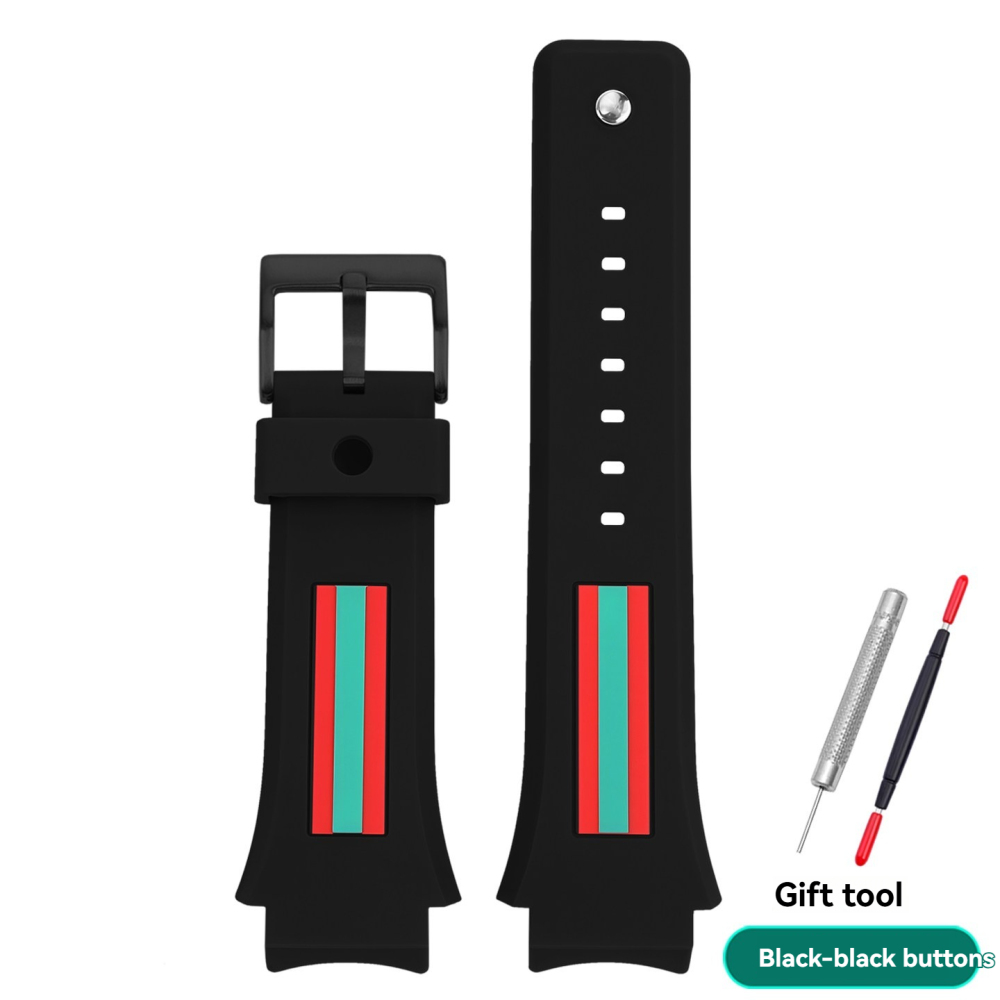 Replacement 21mm Silicone Strap for Gucci YA137.1/YA137.3