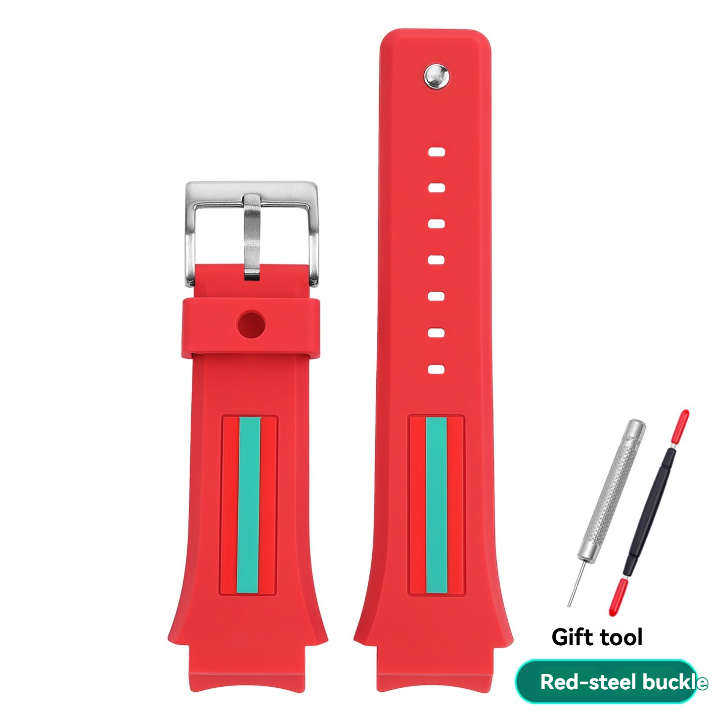 Replacement 21mm Silicone Strap for Gucci YA137.1/YA137.3