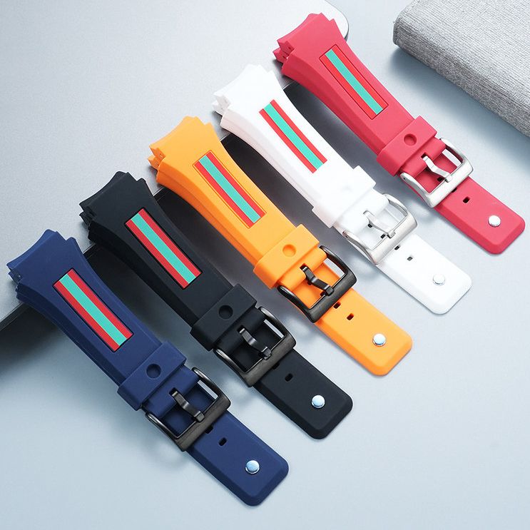 Replacement 21mm Silicone Strap for Gucci YA137.1/YA137.3