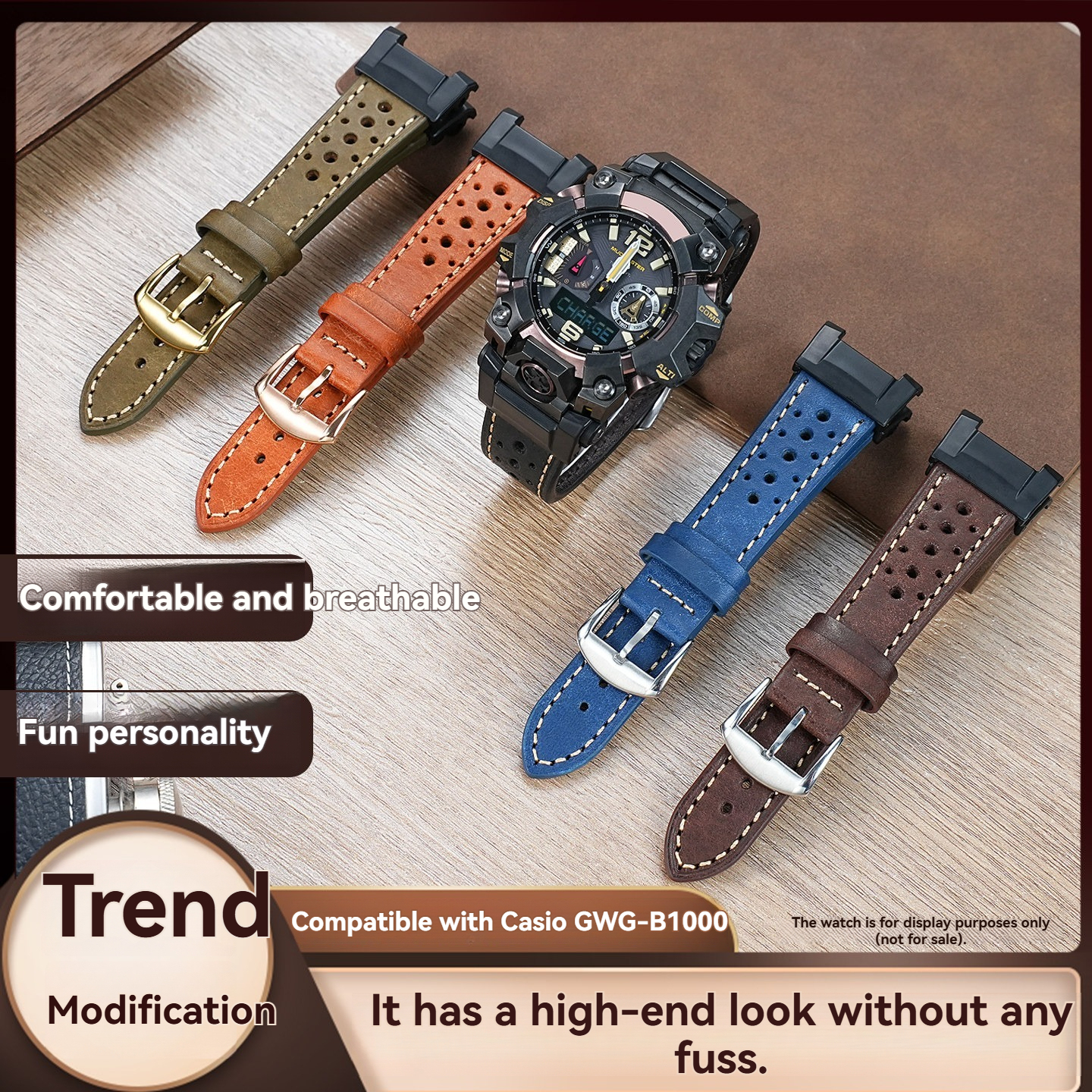 Replacement  Leather Strap Adapter Kit for Casio GWG-B1000 Mudmaster