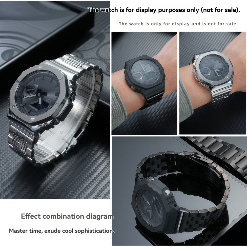 Replacement Full Metal Mod Kit for Casio GA-2100/GA-2110