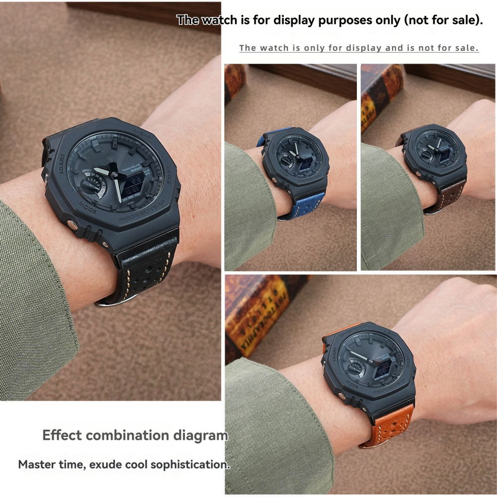 Replacement   Leather Strap for Casio GA-2100/GA-2110