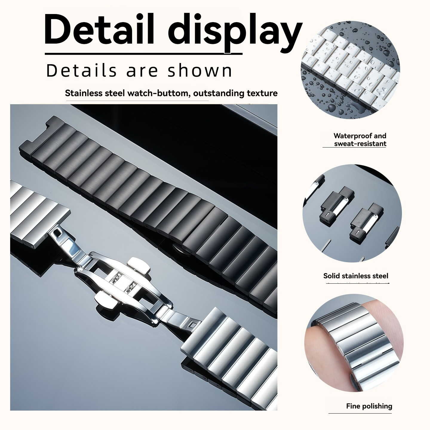 Replacement Stainless Steel Bracelet for Issey Miyake SILAN001 TO Series