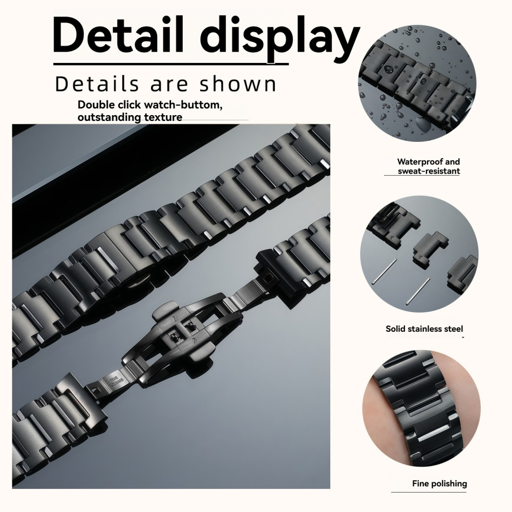 Replacement 21mm Stainless Steel Bracelet for Mido Commander M021626/M021431