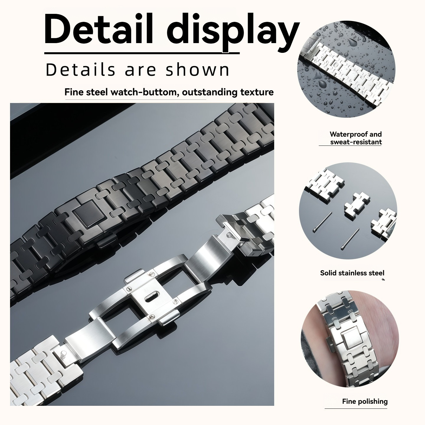 Replacement Solid Stainless Steel Bracelet for Casio MTG-B3000