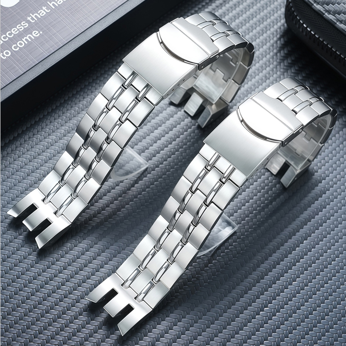 Replacement 21mm Curved Steel Bracelet for Swatch YRS403/YRS412/YRS402G