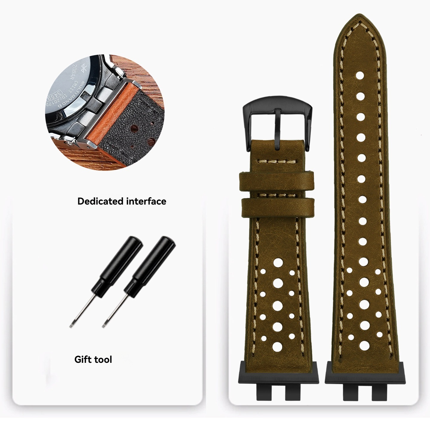 Replacement   Leather Strap Kit for Casio GMW-B5000