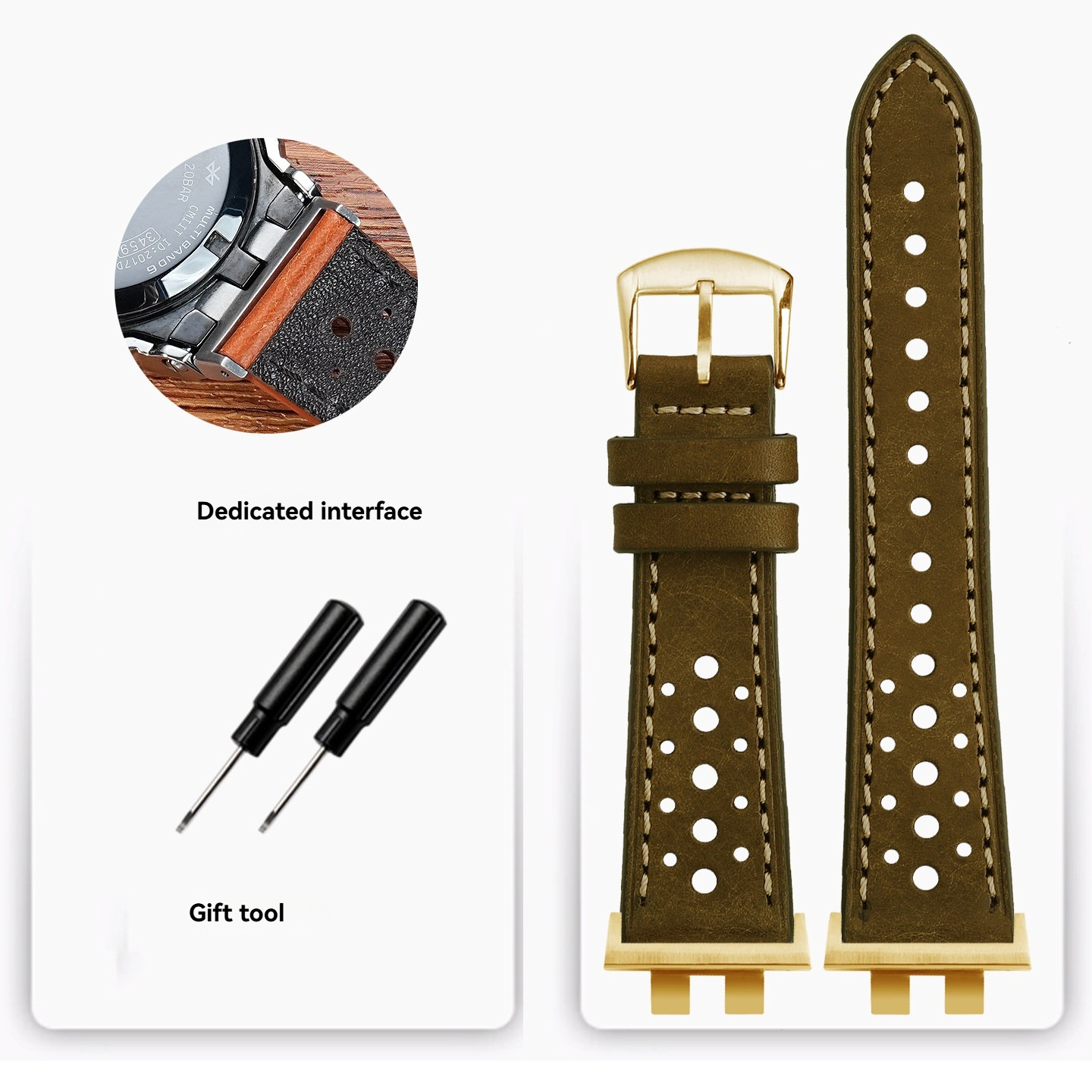 Replacement   Leather Strap Kit for Casio GMW-B5000