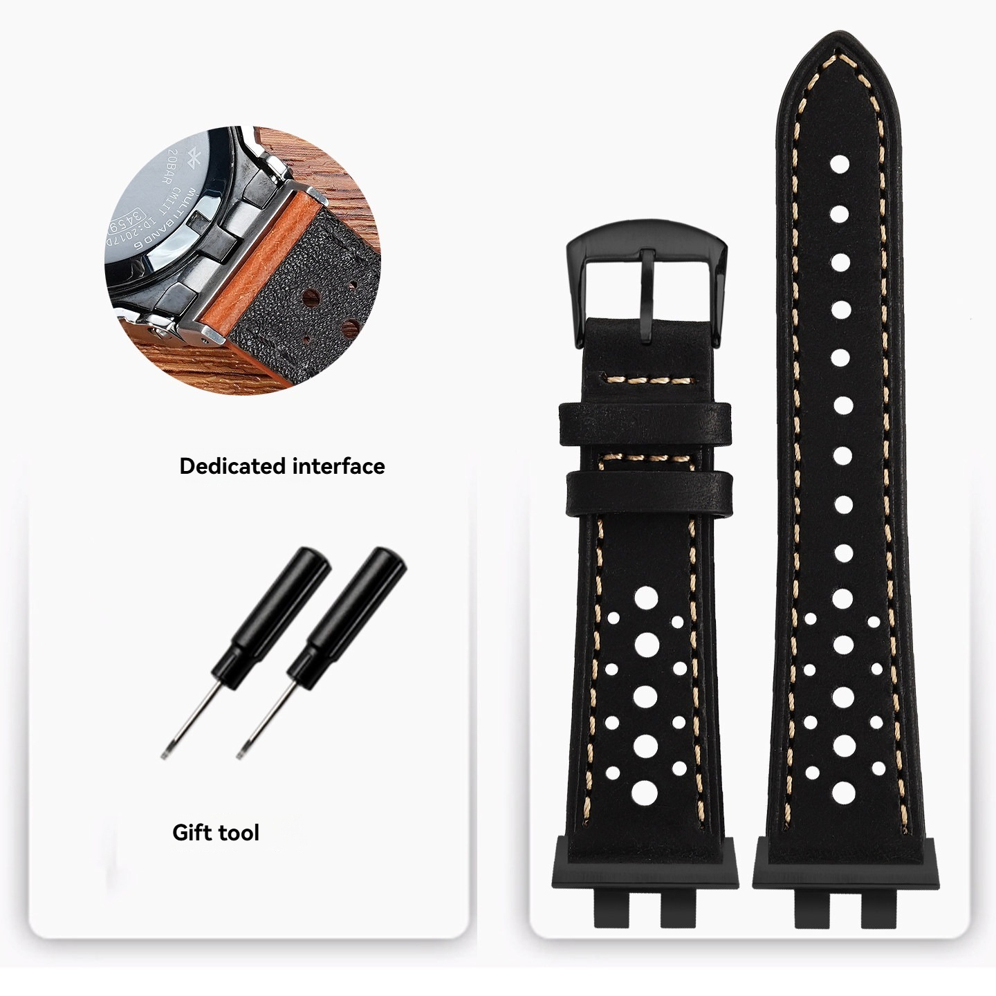 Replacement   Leather Strap Kit for Casio GMW-B5000