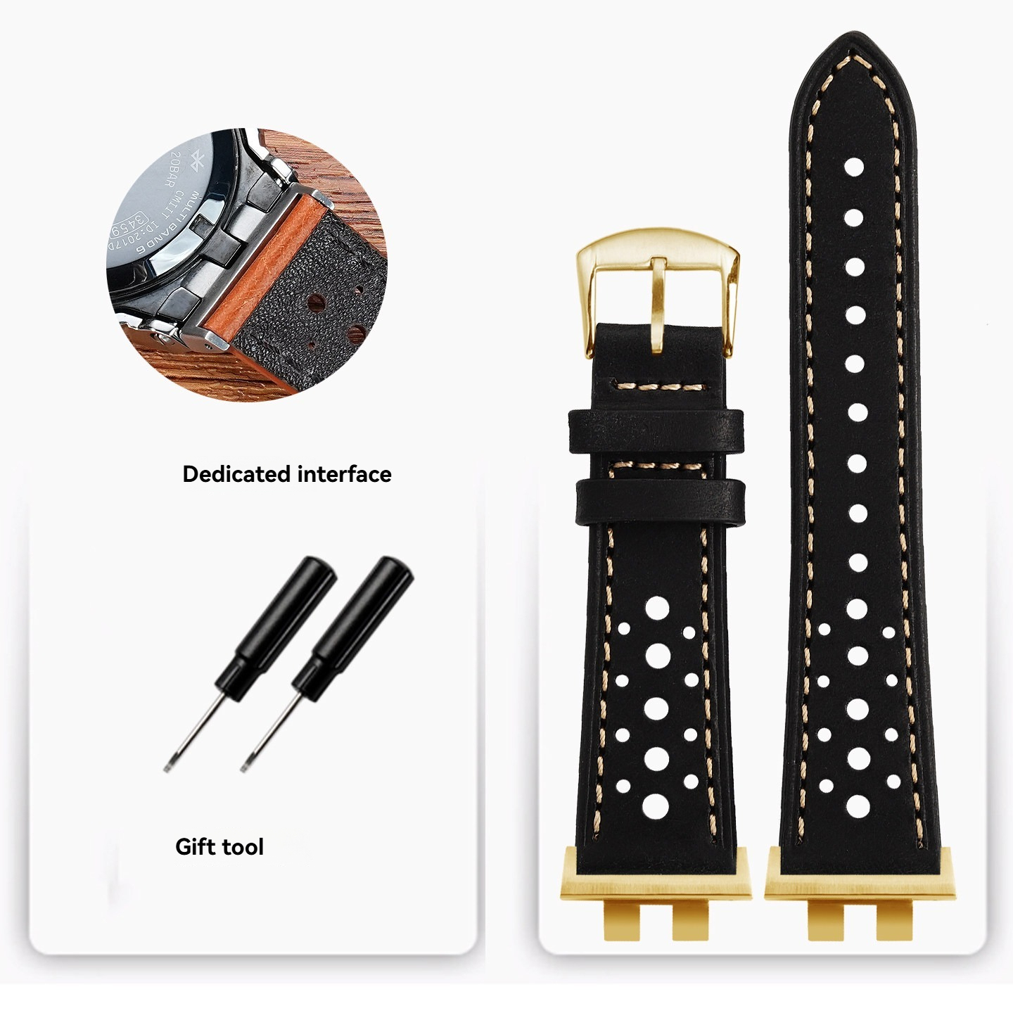 Replacement   Leather Strap Kit for Casio GMW-B5000