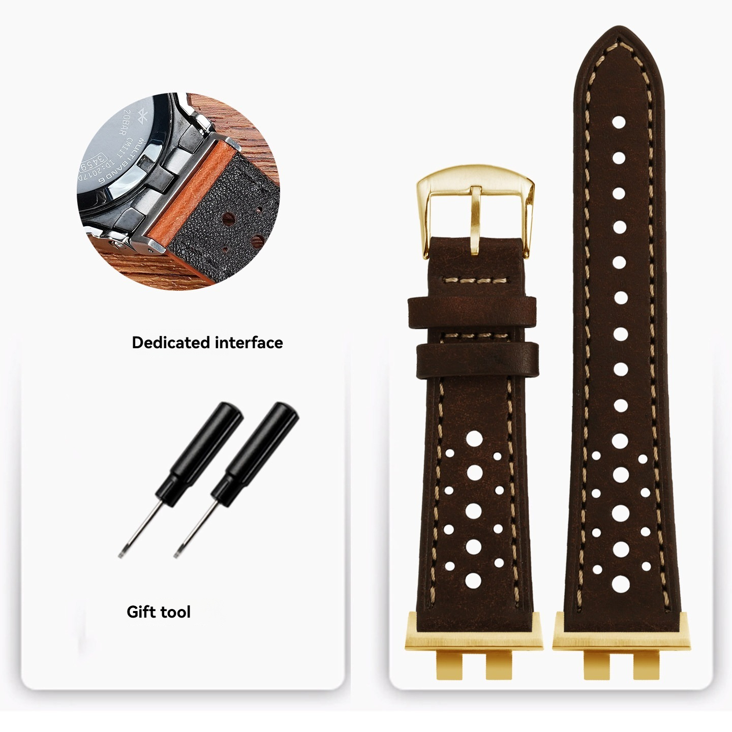 Replacement   Leather Strap Kit for Casio GMW-B5000