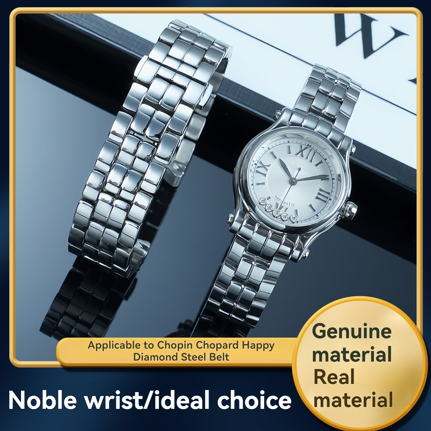 Replacement Stainless Steel Bracelet for Chopard Happy Sport