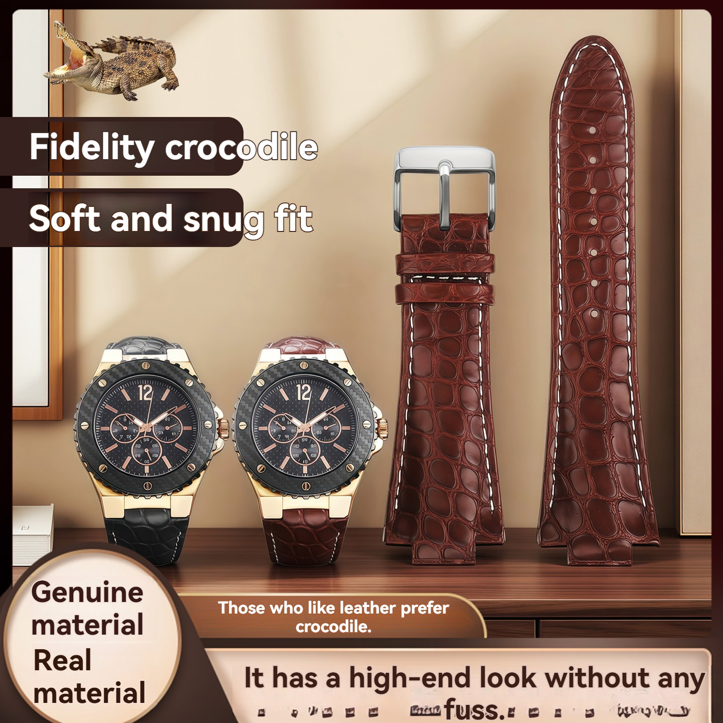 Replacement Watch Band for Guess W0149L5 – Genuine Leather