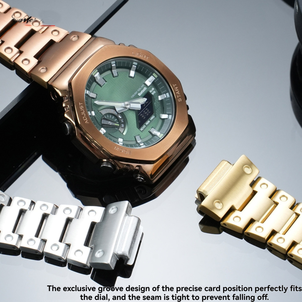 Full Metal Mod Kit for Casio GM-2100 GBM-2100 – Stainless Steel Case & Bracelet
