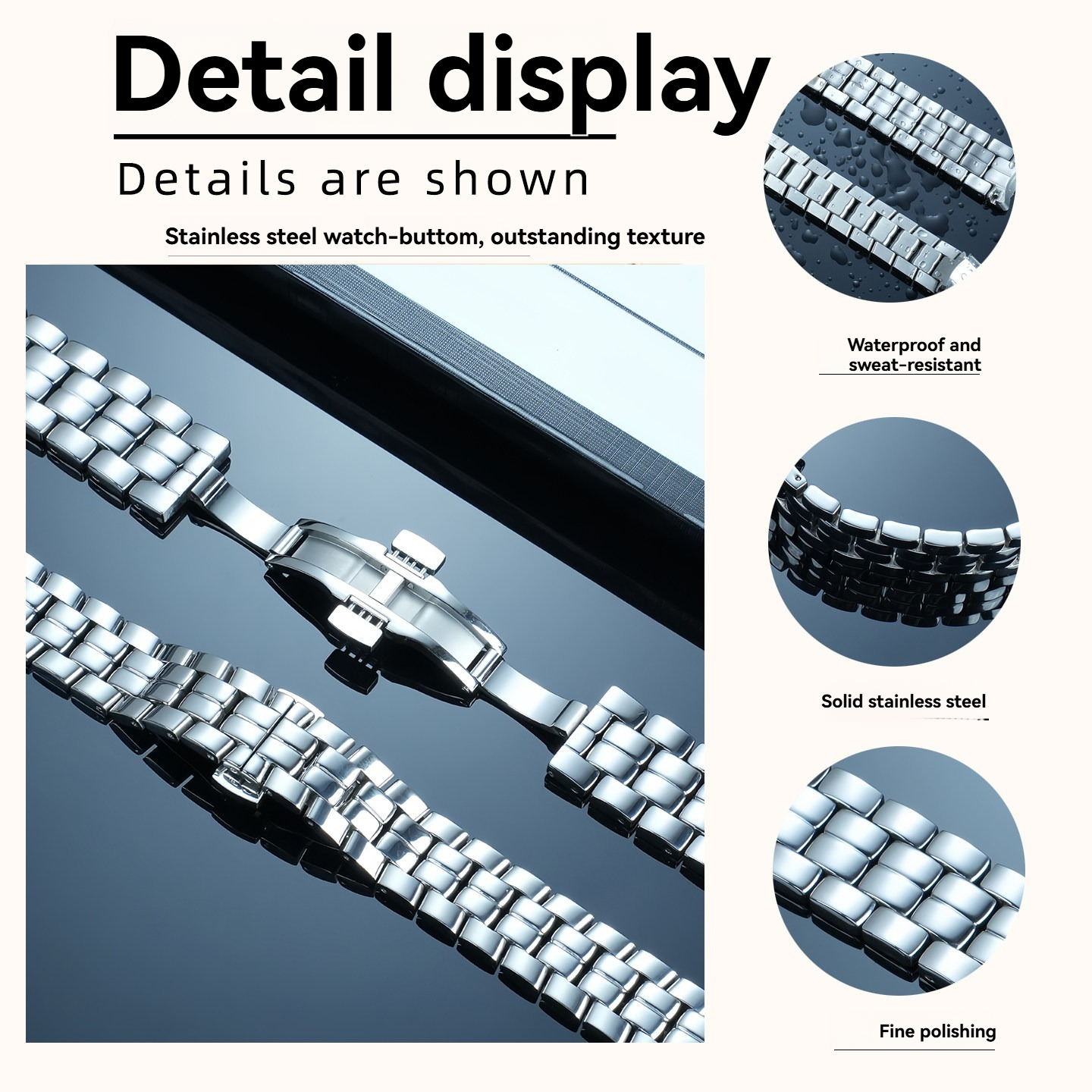 Replacement Stainless Steel Bracelet for Chopard Happy Sport